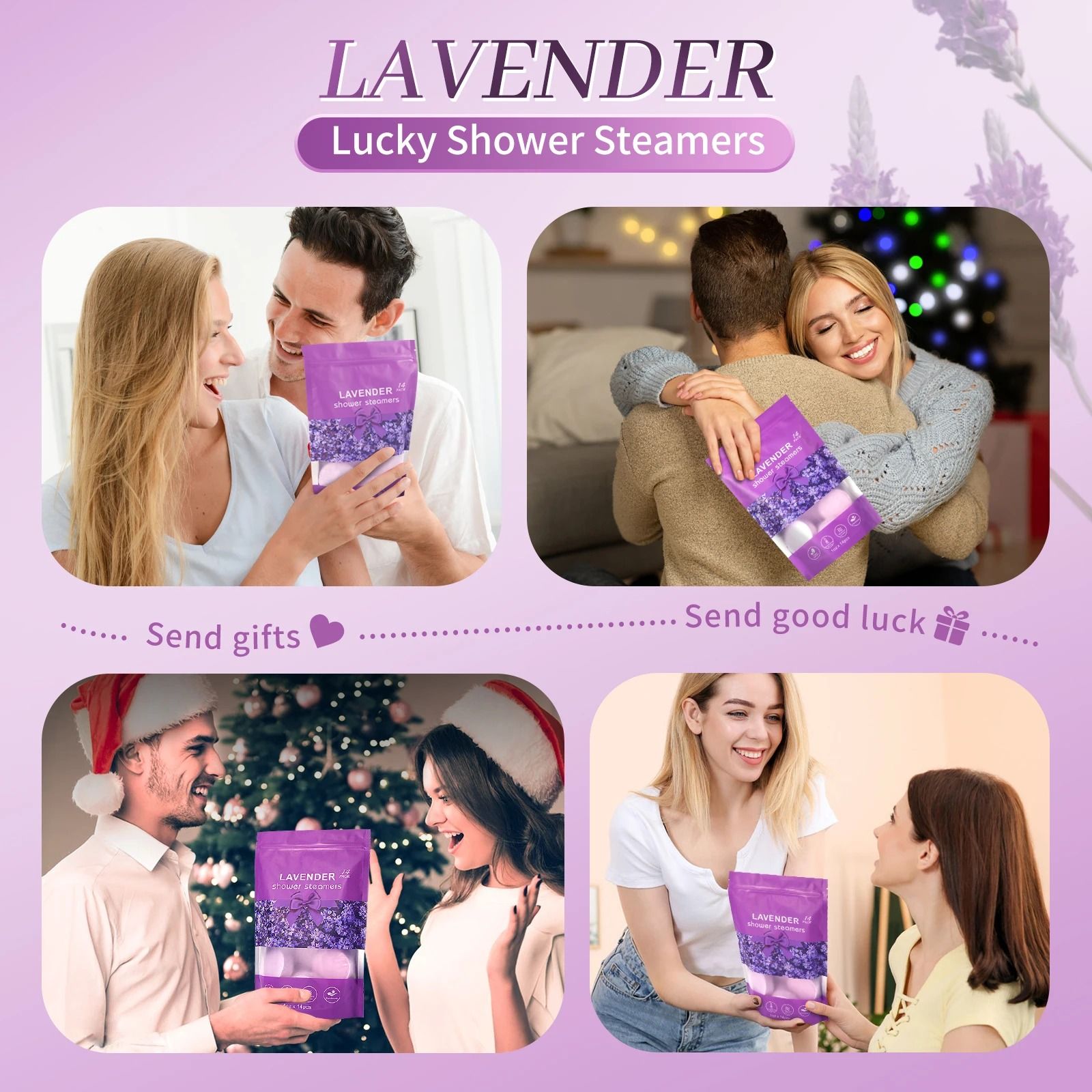 CalmMist Lavender Shower Steamers Essential Oil Shower Bombs