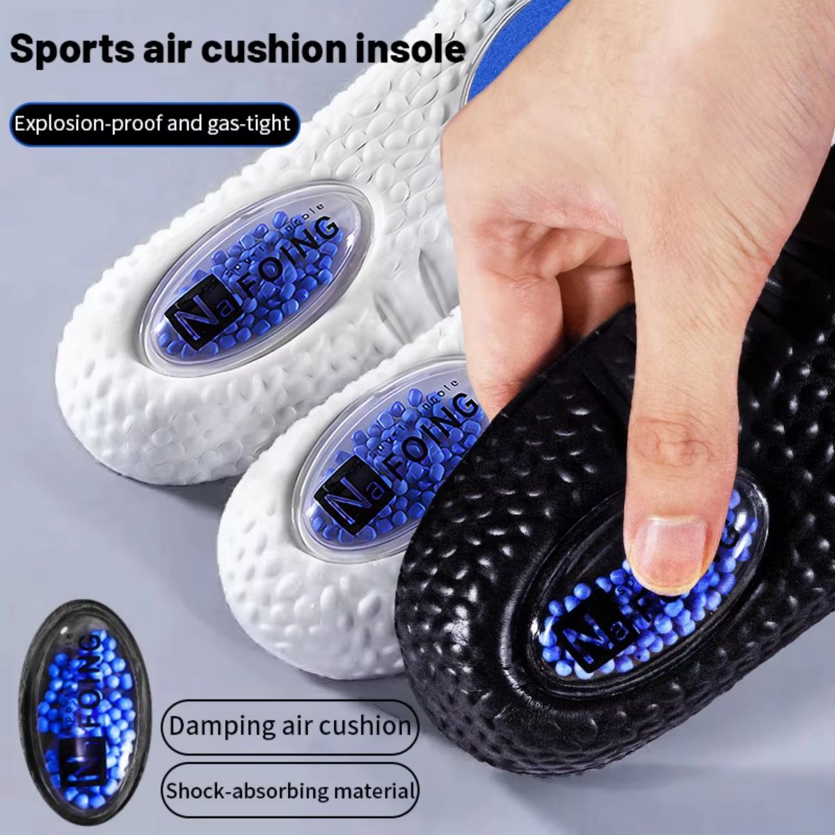 Upgrade Shock Absorption Insoles – Breathable Orthopedic Insoles with Memory Foam Arch Support for Men & Women