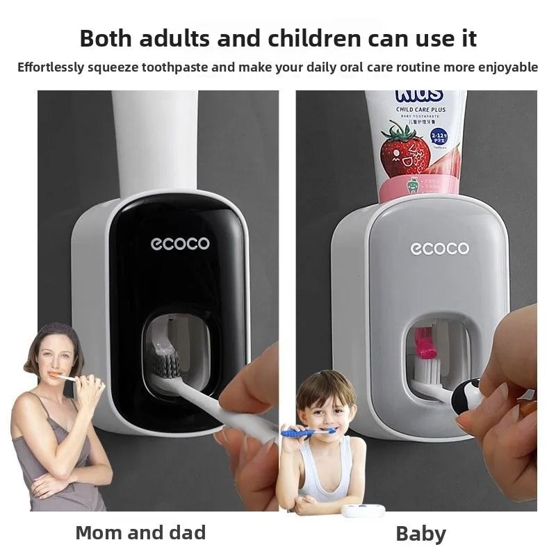 Automatic High-Torque Wall-Mounted Toothpaste & Cleanser Dispenser