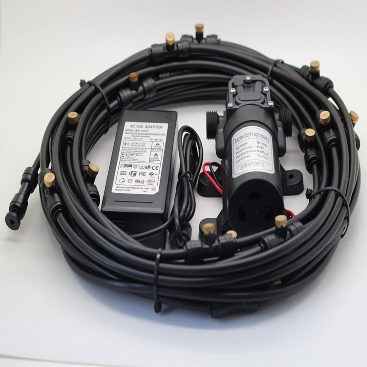 Premium Garden Irrigation Timer & Automatic Garden Watering System with Fog Misting Irrigation Kit