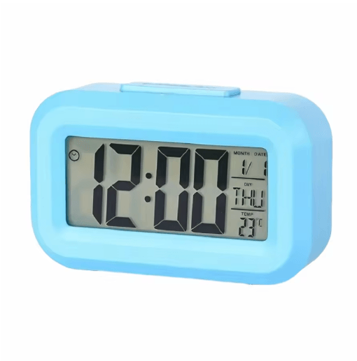 Smart Digital Alarm Clock with LCD Display Temperature Calendar & LED Backlight