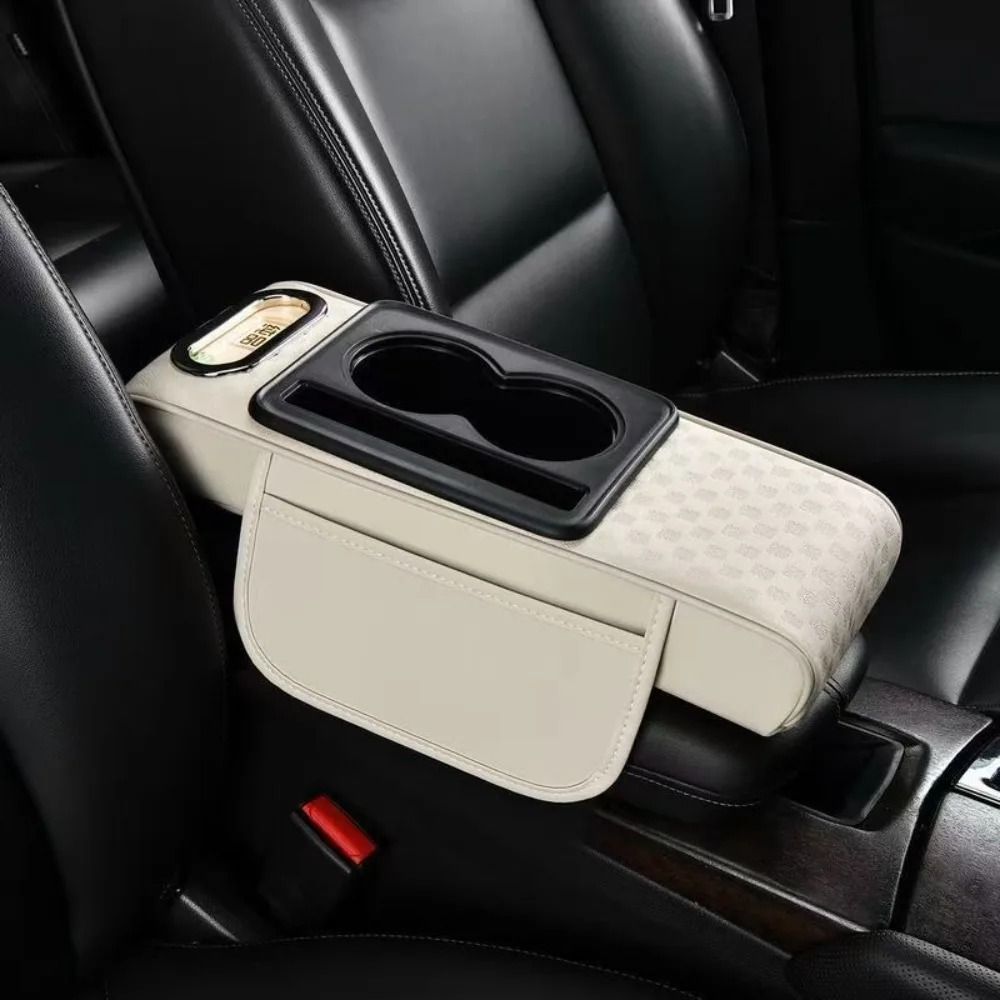 Multifunctional Armrest Cushion – PU Leather Center Console Height Increaser – High-Yield Cockpit Interaction Hub