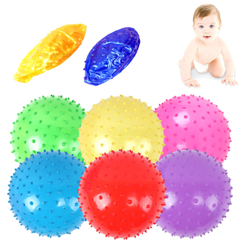 Kids Sensory Massage Ball Set Soft Spiky Inflatable Toy for Motor Skill Development