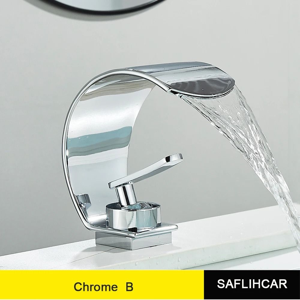 Black Thin Style Bathroom Sink Faucet with Hot and Cold Water Mixer