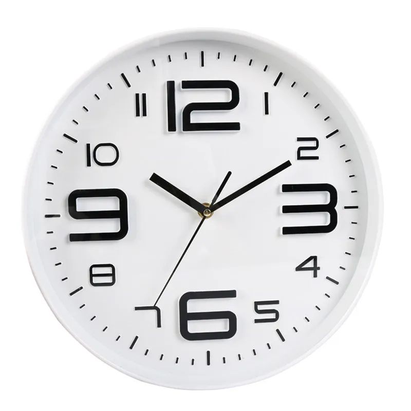 Nordic Silent 12 Inch Modern Wall Clock – Non-Ticking Battery Powered Home Decor