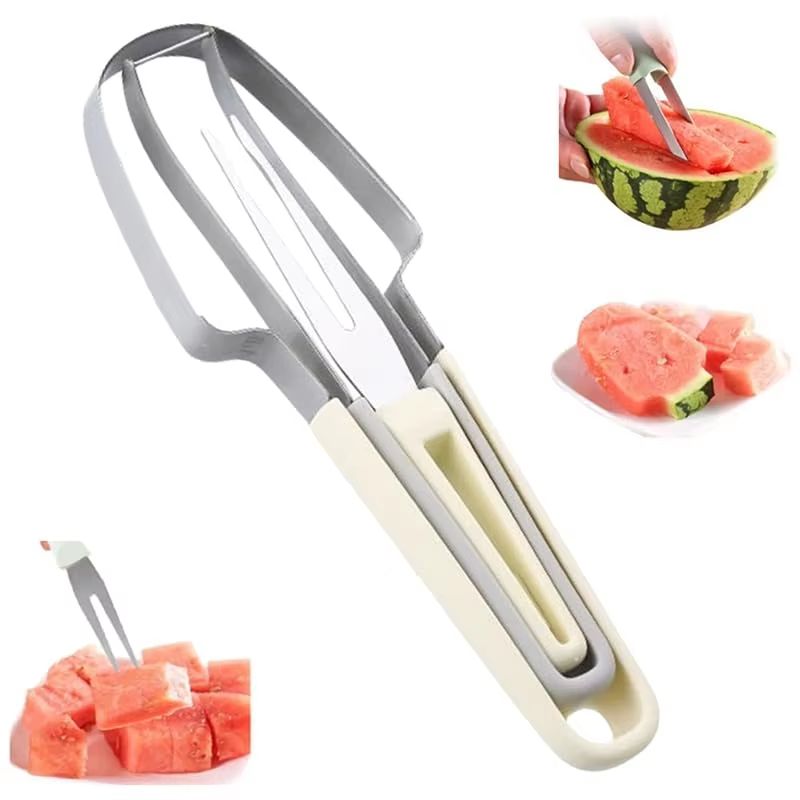 3-in-1 Watermelon Cutter Slicer & Popsicle Fruit Scooper Tool