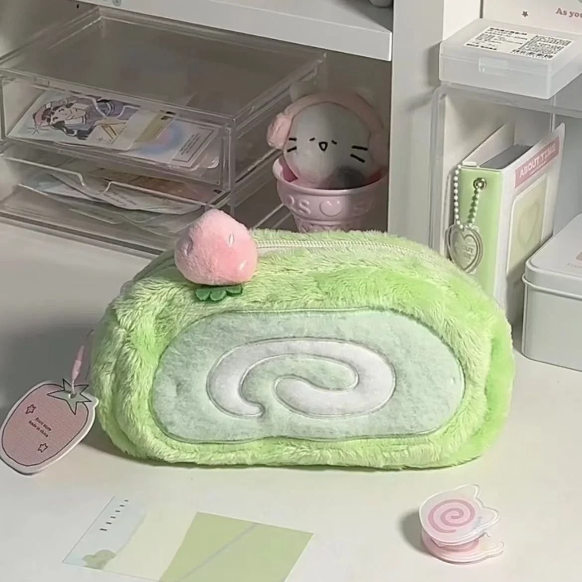 Large Plush Pencil Case Organizer for Stationery Storage