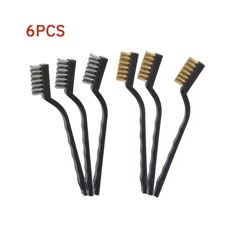 Mini Wire Brush Set with Copper Steel and Stainless Steel Bristles for Heavy Duty Cleaning