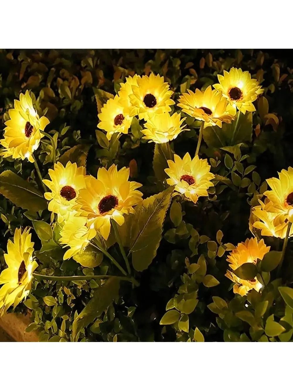 Solar Sunflower Garden Light