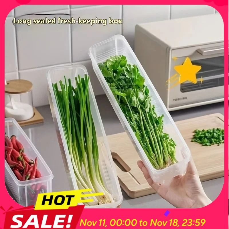 Refrigerator Fresh Keeping Storage Box Transparent Sealed Food Preservation Container