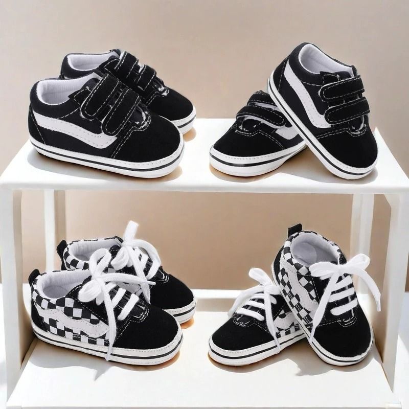 Soft Canvas Baby Walking Shoes with Flexible Sole