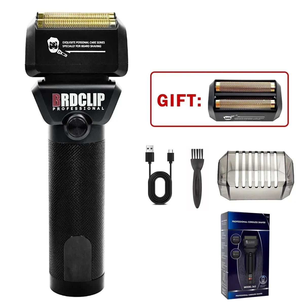 BRDCLIP 363 7000RPM Double Ring Reciprocating Shaver with LED Display