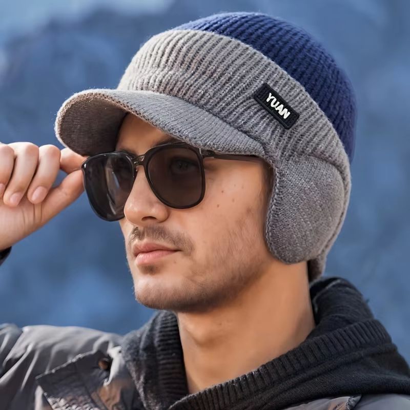 ThermaFlex Windproof Knitted Baseball Cap with Ear Protection