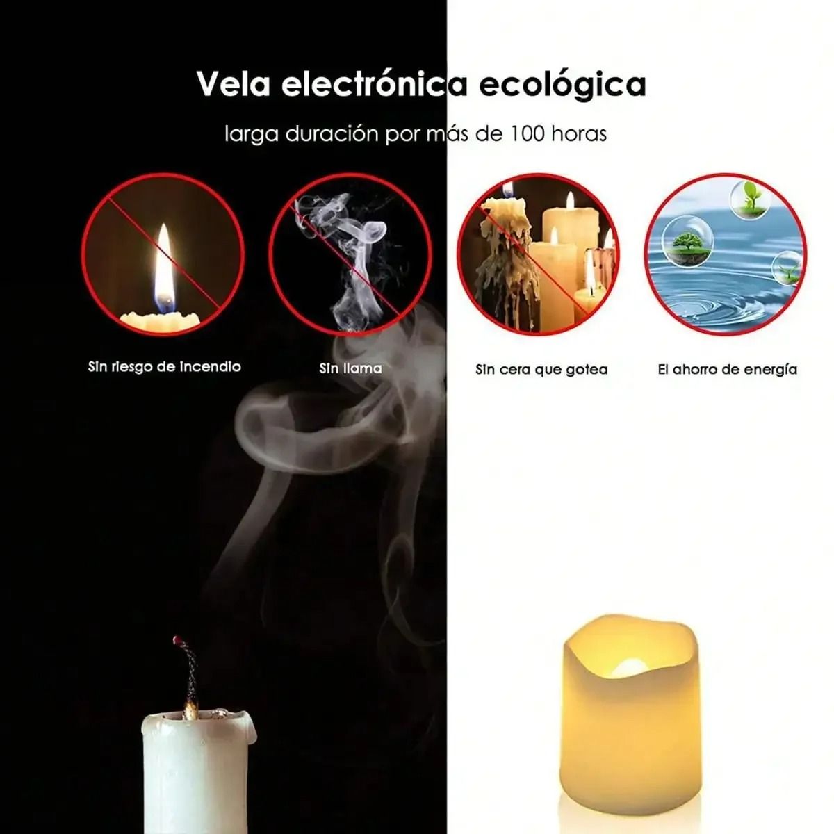 24-Piece Red Shell Flameless LED Tea Lights