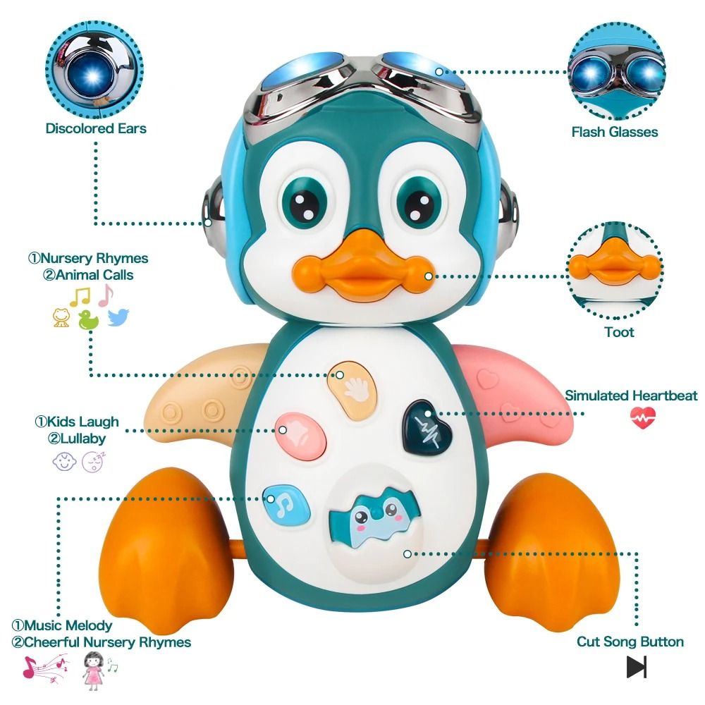 Interactive Musical Walking Penguin Toy