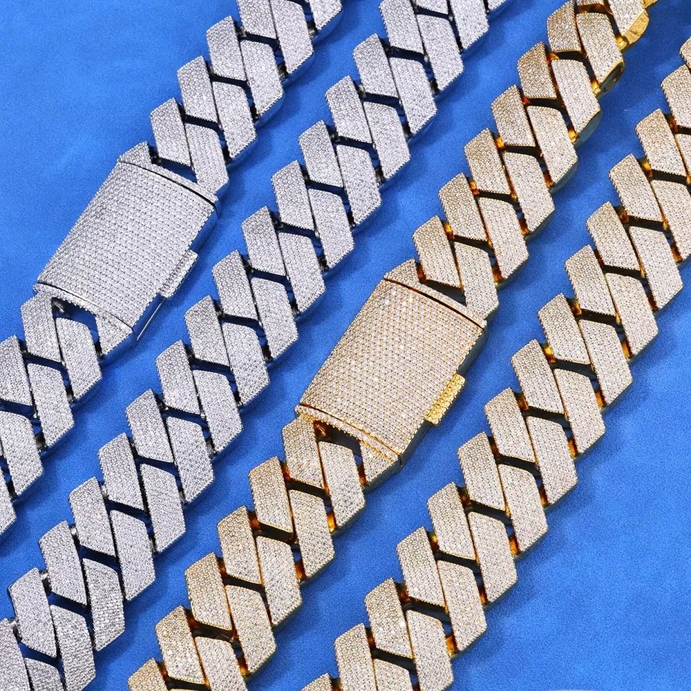 Iced Out Cuban Link Chain 15mm Six Row Heavy Hip Hop Necklace