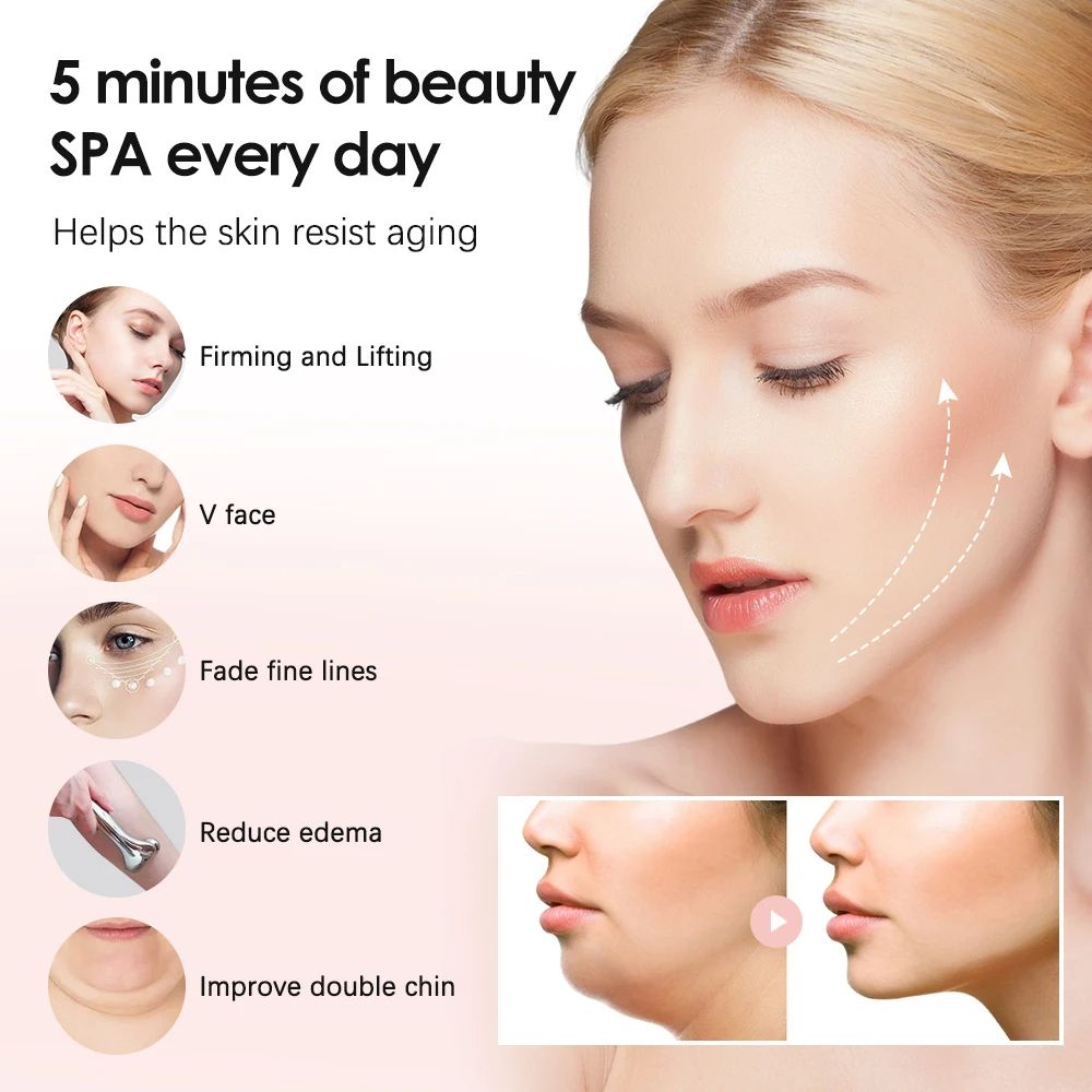 Electric Facial Slimming Roller, Facial Micro-current Beauty Instrument Face Lift Roller Massager