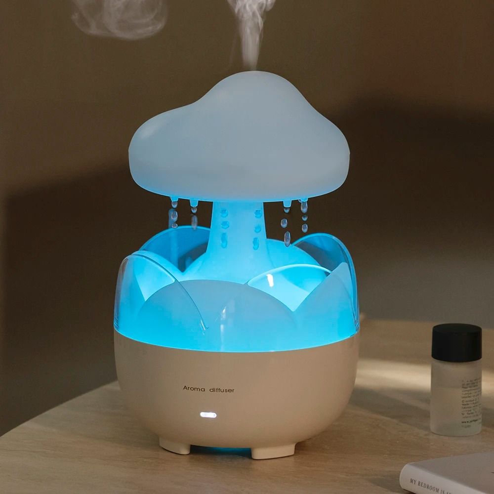 Mushroom Air Humidifier with Aroma Diffuser and Night Light