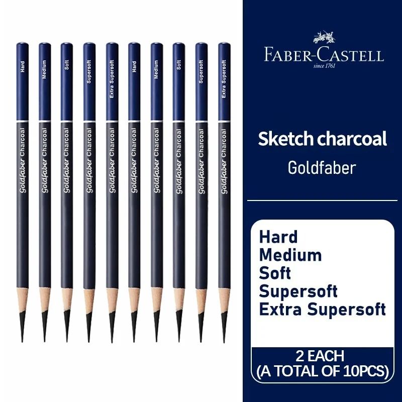 Faber-Castell Goldfaber Professional Sketching Charcoal Pencils - Artisan Grade