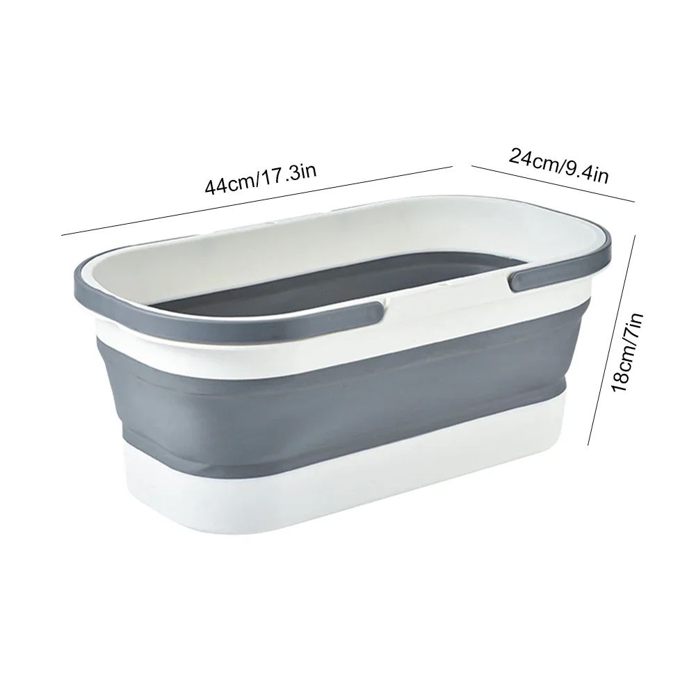 Foldable Rectangular Mop Bucket Large Laundry Washing Basin