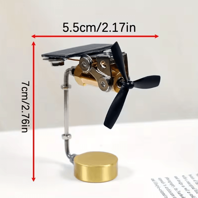 Copper Solar Windmill Ornament – Educational Desk Toy & Kinetic Decor