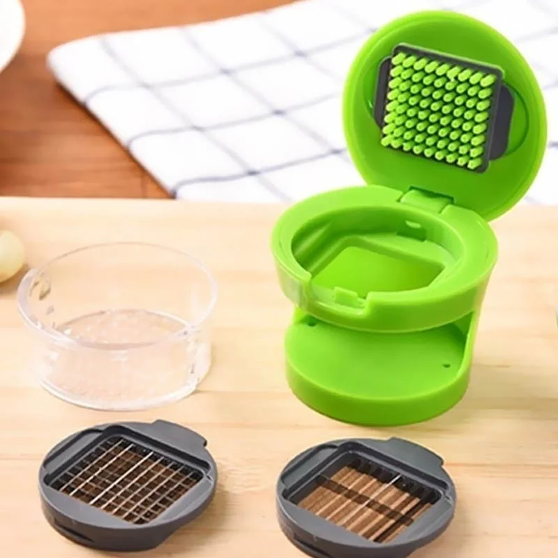 Multi Function Garlic Press & Stainless Steel Garlic Chopper for Easy Cooking
