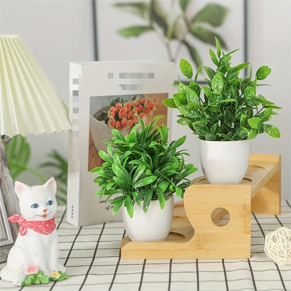 Mini Artificial Potted Plants Set