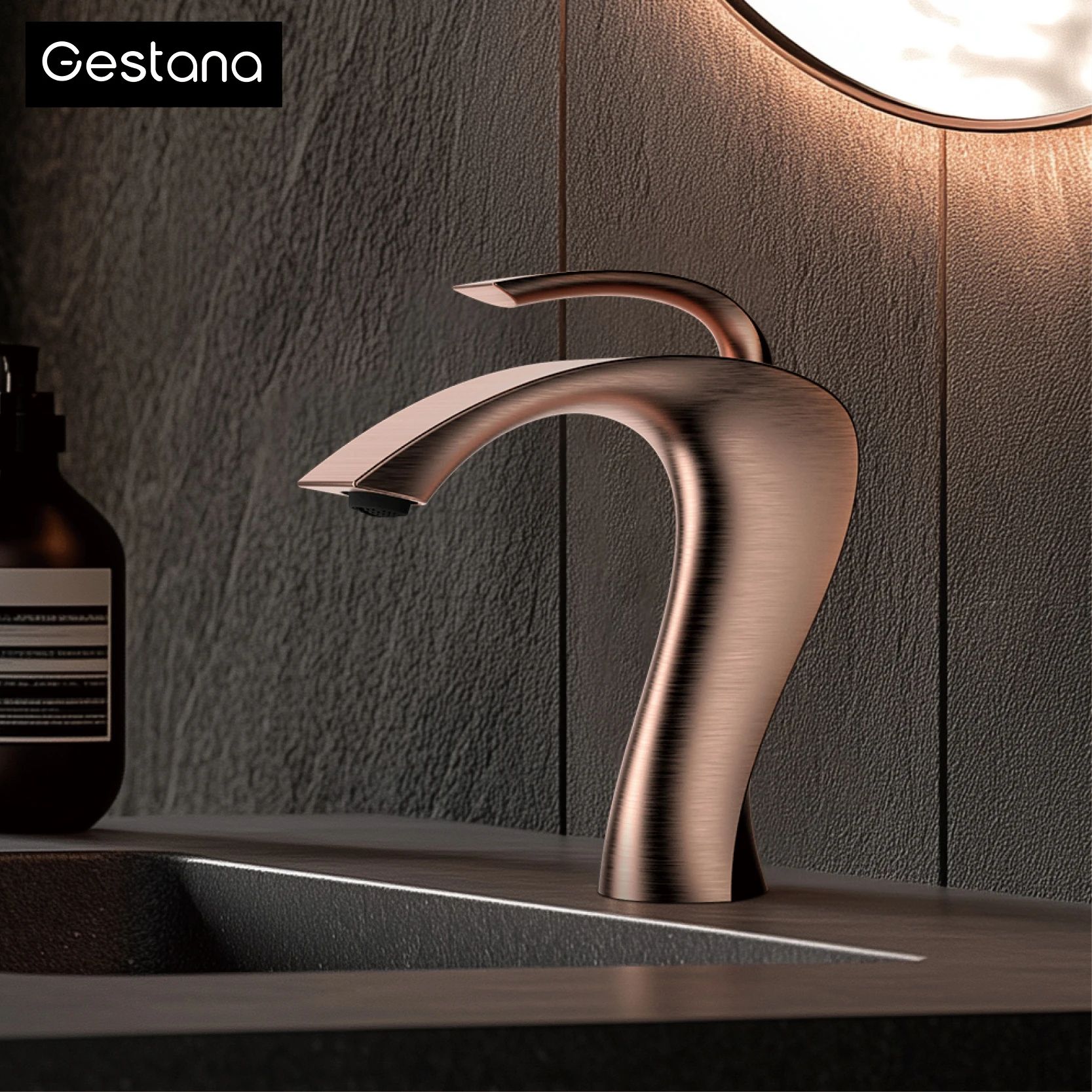 Luxury Gun Grey Bathroom Vanity Faucet