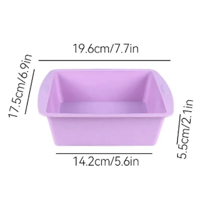 Silicone Square Cake Pan with Non-Slip Handles