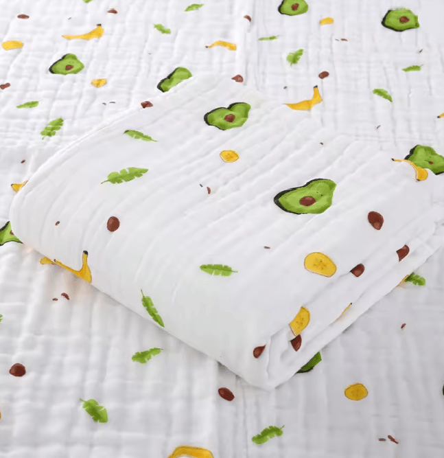 PureGauze Cotton Baby Bath Towel Four Layer Muslin Swaddle Blanket