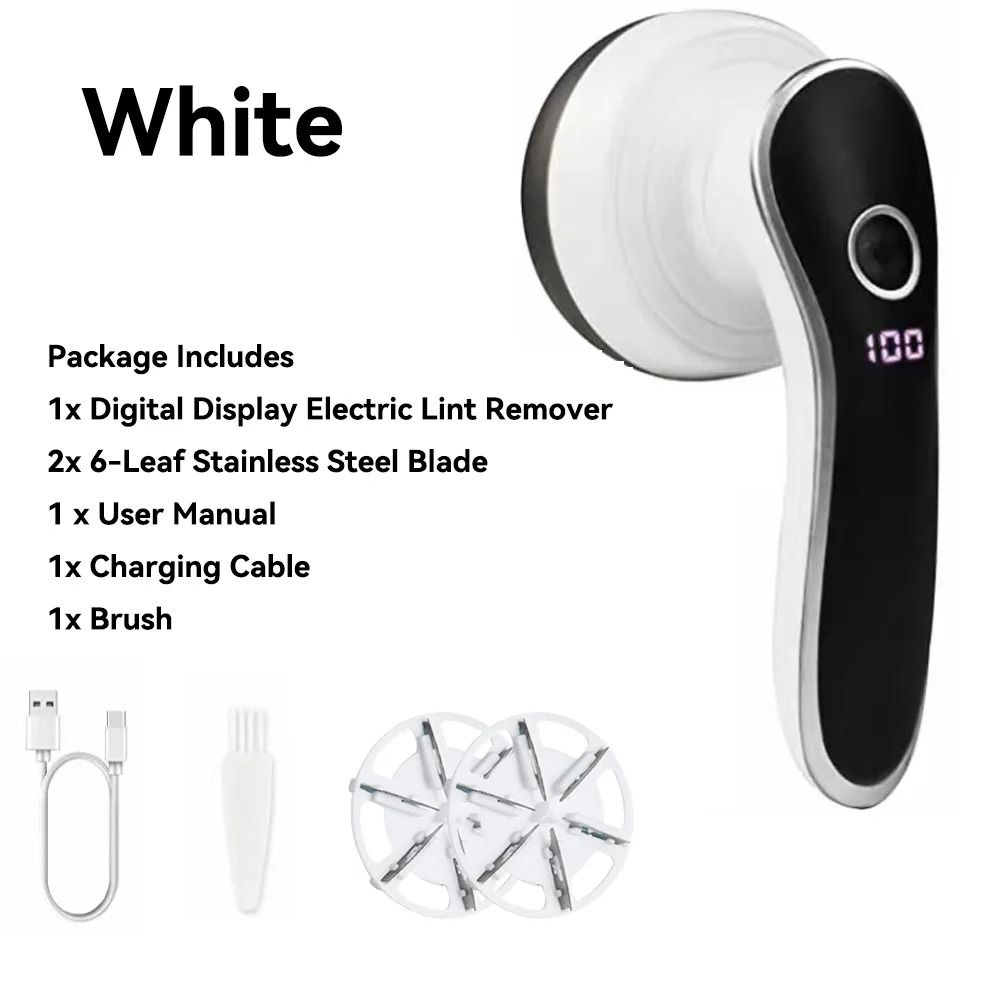 Digital Display Fabric Shaver – Professional Rechargeable Lint & Pill Remover