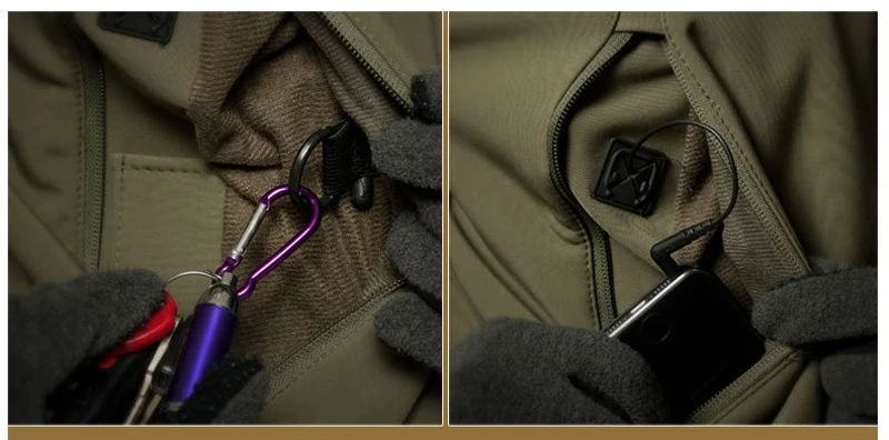 Mens Tactical Soft Shell Jacket Windproof & Waterproof Army Combat Jacket with Hood
