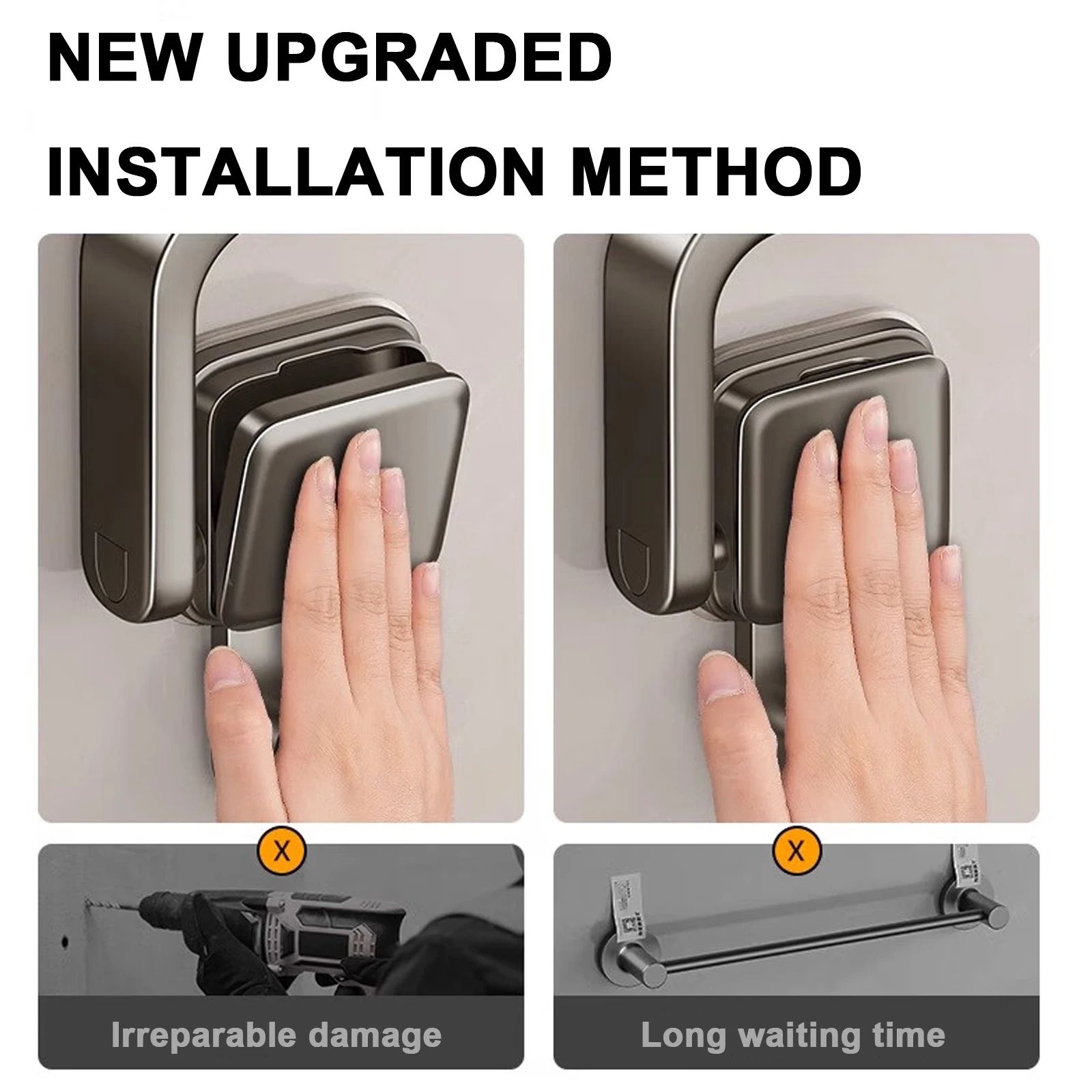 Suction Cup Folding Bathroom Towel Rack