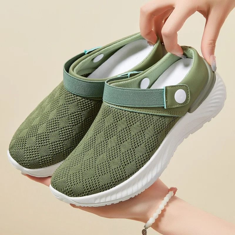 Womens Breathable Mesh Slip On Summer Walking Shoes