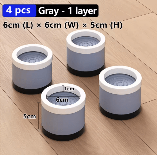 Stackable Furniture Heightening Foot Pads Adjustable Table Cabinet and Bed Leg Risers