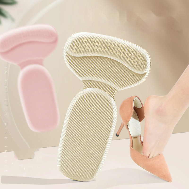 Heel Protector T Shape Sponge Shoe Cushion, High Heel Inserts, Heel Pads, Shoe Adjuster for Women, Comfortable Insoles