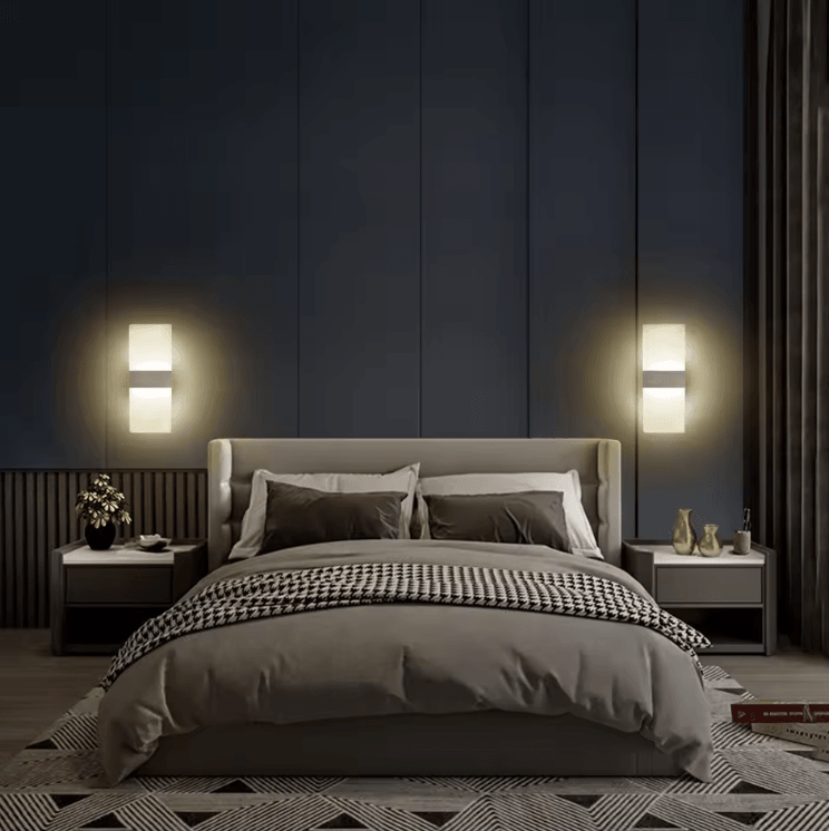 Modern Minimalist LED Wall Lamp – Aluminum Acrylic Indoor Sconce Lighting