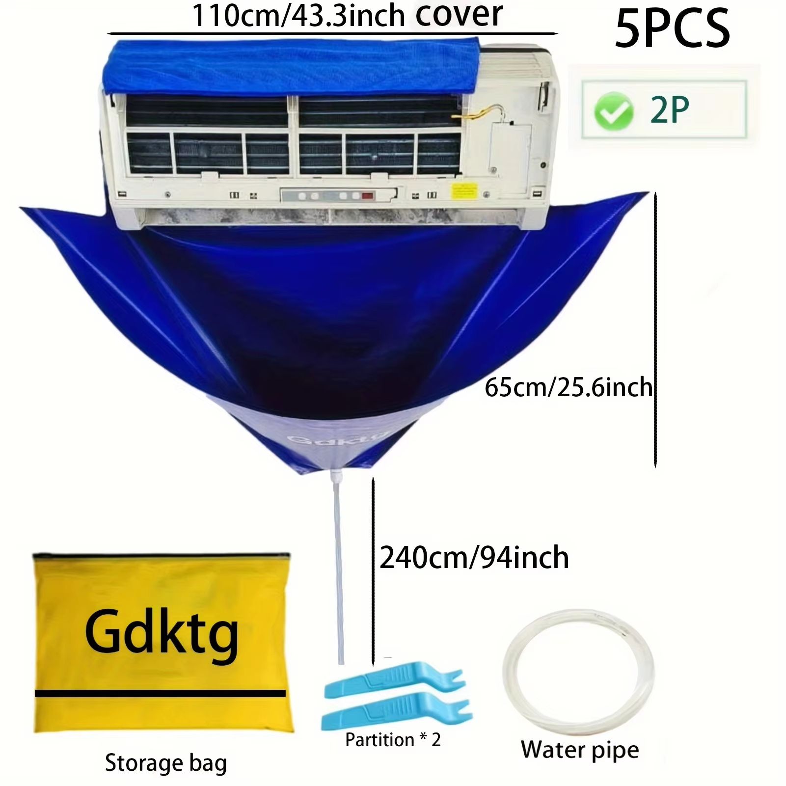Air Conditioner Cleaning Cover Kit Waterproof Dust Protection & Cleaning Tools (5/7/10/11pcs)