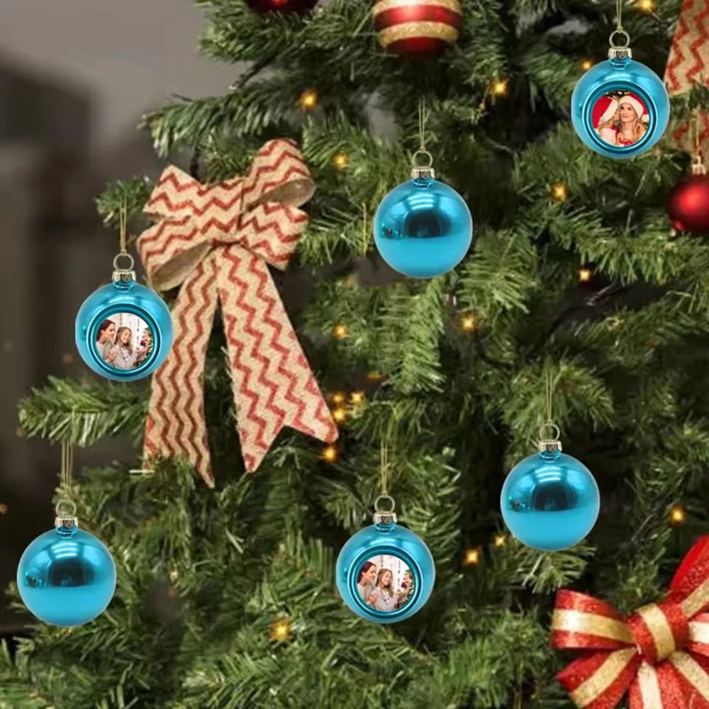 Custom Sublimation Christmas Ball Ornament Blank for DIY Photo Gifts