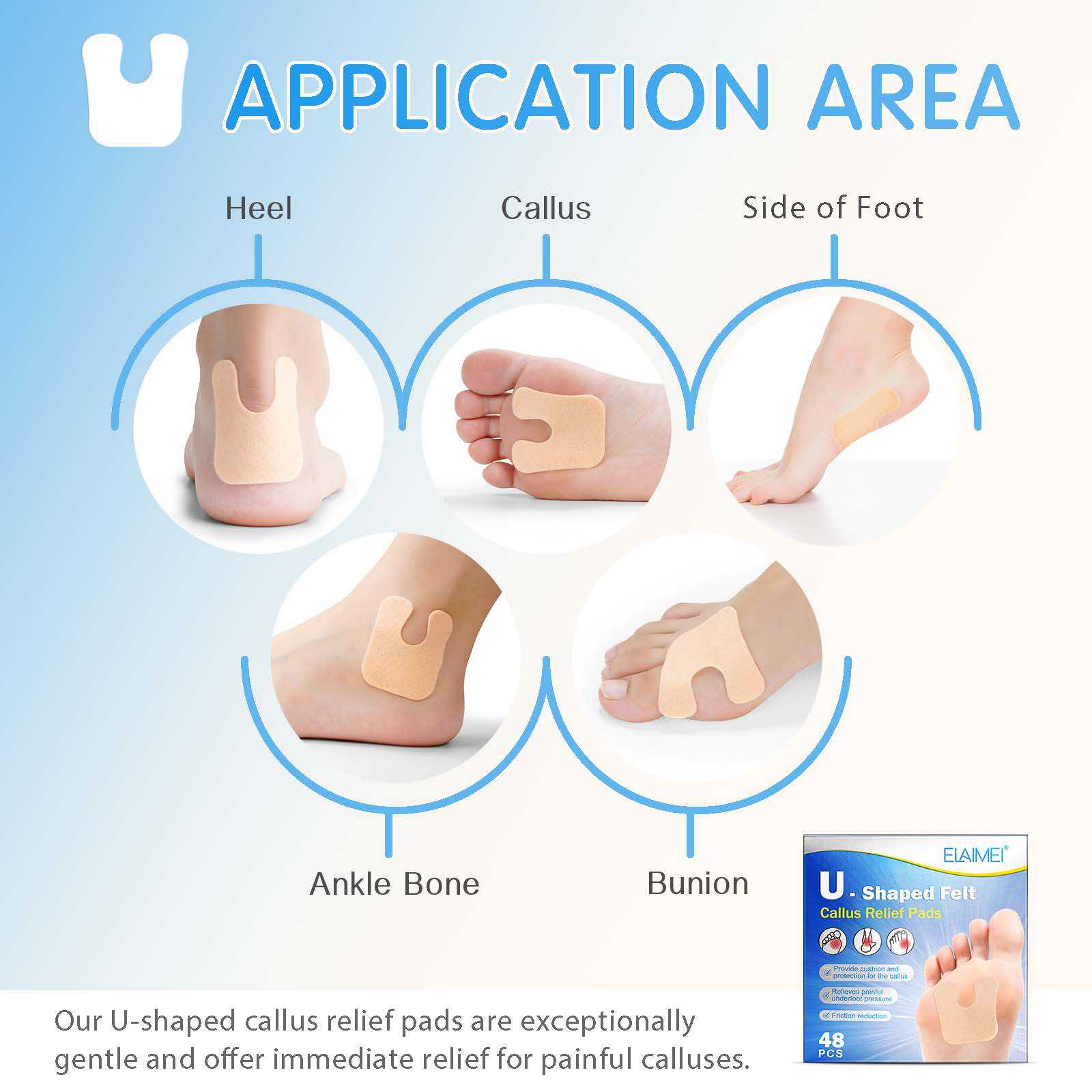 Callus Cushions Foot Pain Relief Pads Anti Callus Protection for Daily Comfort