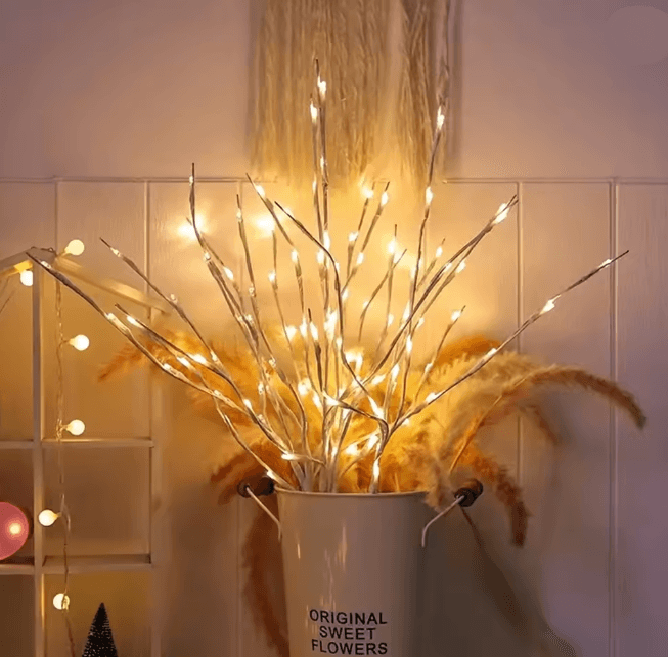 White Birch LED Branch Light