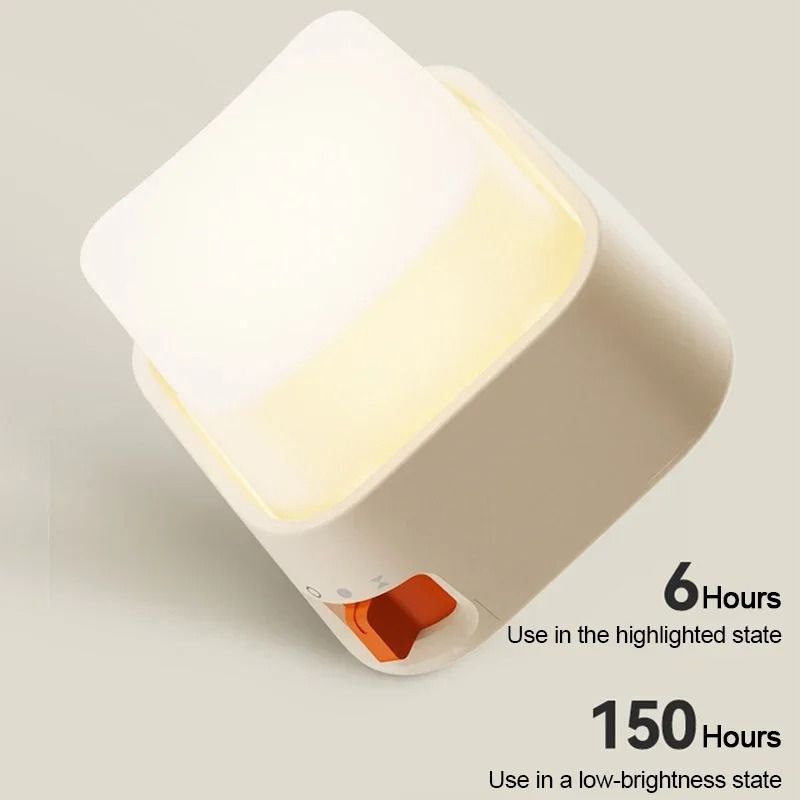 Rechargeable LED Bedside Square Night Light