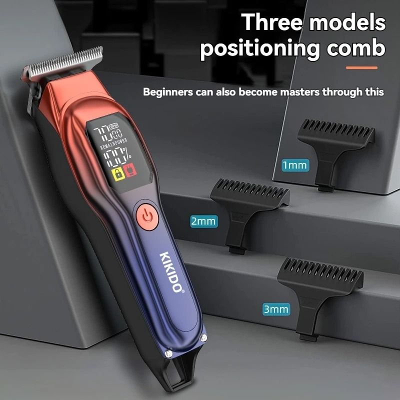 Rechargeable Stainless Steel Hair Clipper with Precision Blades