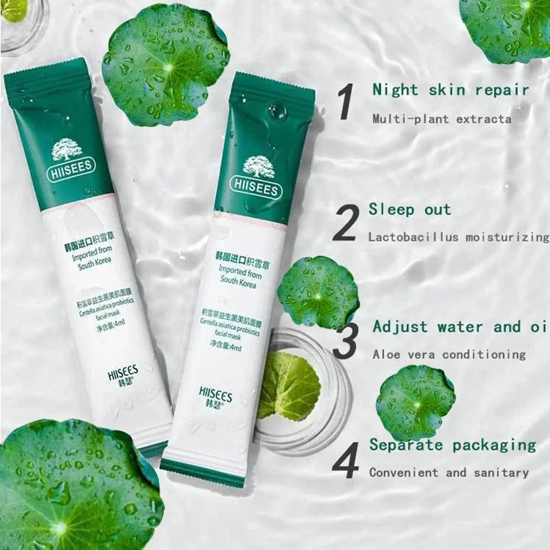 CicaGlow Centella Collagen Sleeping Mask Set – Overnight Hydrating Anti-Aging Face Masks, 30pcs