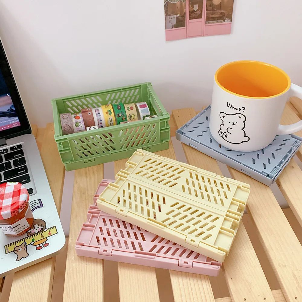 Mr.paper Stackable Foldable Plastic Stationery Holder Set