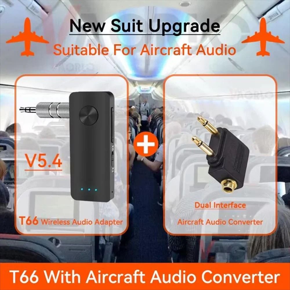 High-Fidelity Bluetooth 5.3 Wireless Audio Transceiver and 2-in-1 Car Adapter