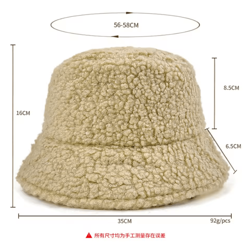 Unisex Graffiti Bucket Hat Warm Outdoor Lamb Wool Cap for Fishing and Winter