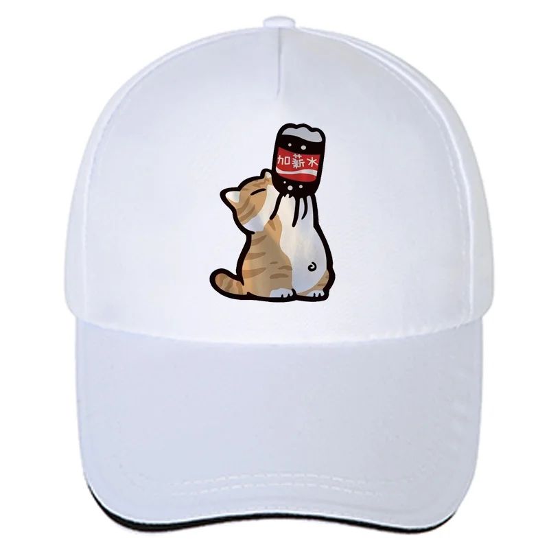 Chinoiserie Cartoon Kitten Baseball Cap – Retro Adjustable Casual Summer Hat