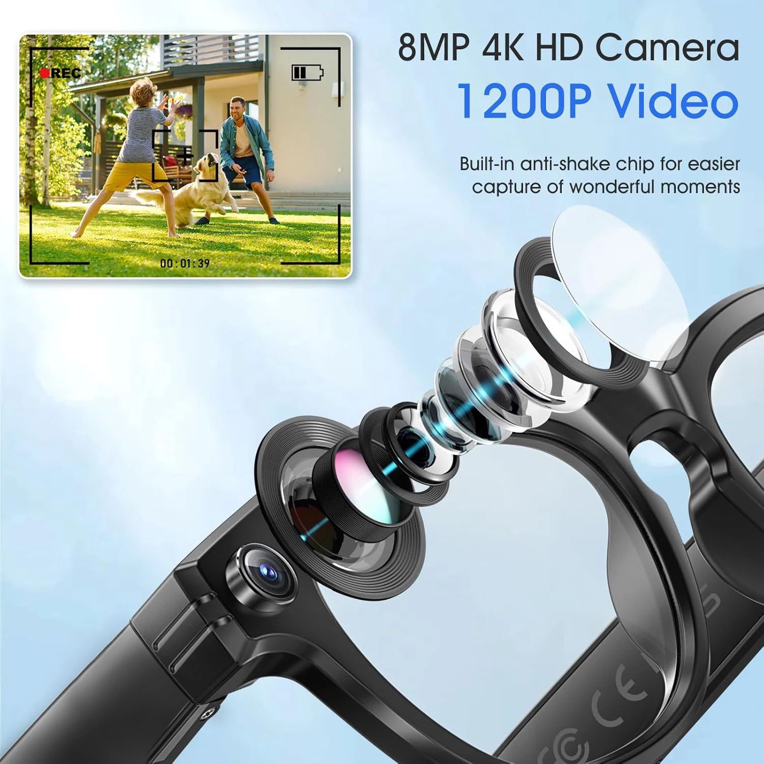 AI Smart Camera Translation Sunglasses