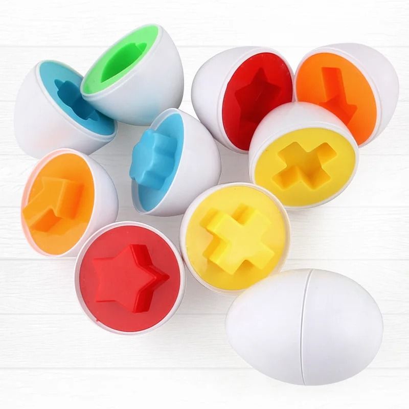 Montessori Eggs Screw Puzzle 3D Shape Matching Educational Toy For Kids